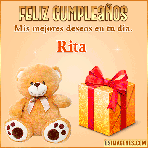 Gif de cumpleaños para mujer  Rita