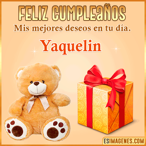 Gif de cumpleaños para mujer  Yaquelin
