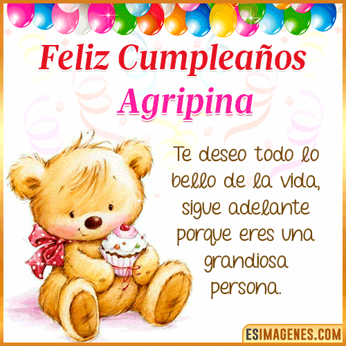 Gif de Feliz Cumpleaños  Agripina