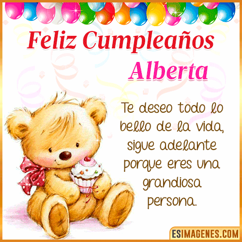 Gif de Feliz Cumpleaños  Alberta