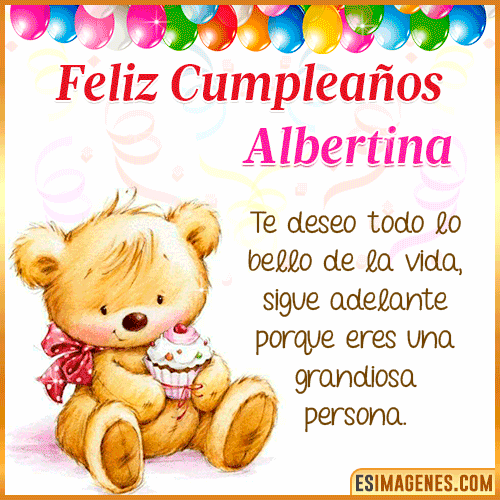 Gif de Feliz Cumpleaños  Albertina