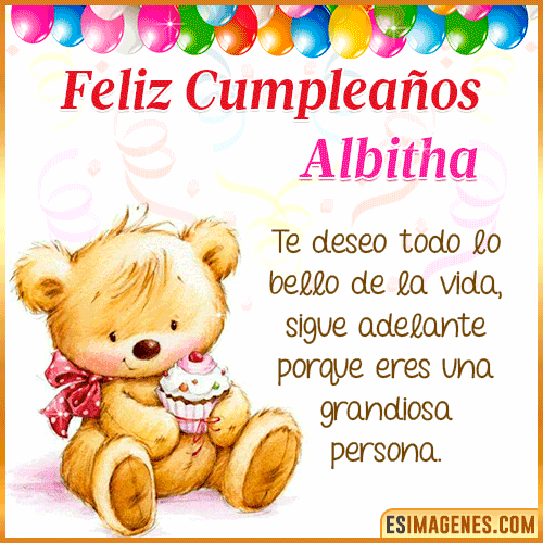 Gif de Feliz Cumpleaños  Albitha