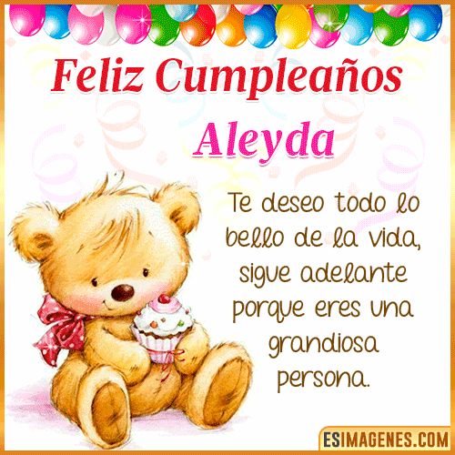 Gif de Feliz Cumpleaños  Aleyda