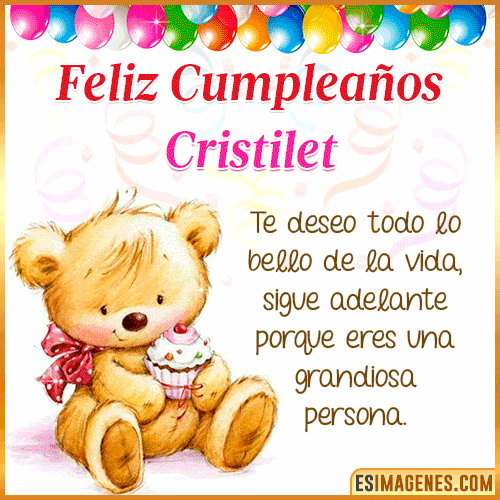 Gif de Feliz Cumpleaños  Cristilet