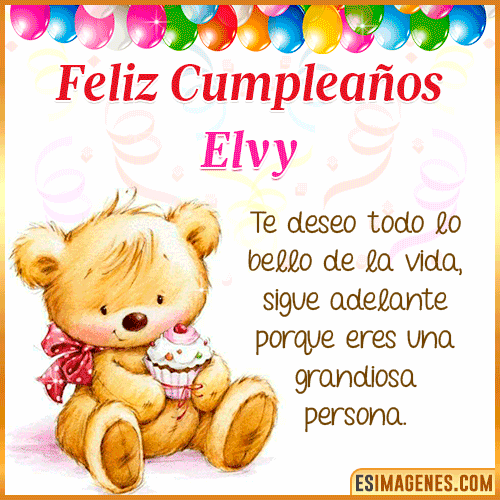 Gif de Feliz Cumpleaños  Elvy