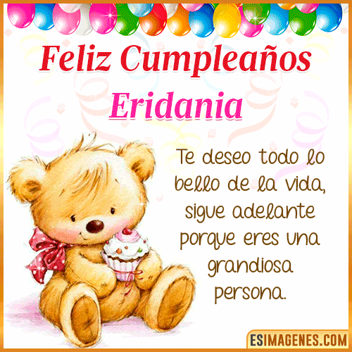 Gif de Feliz Cumpleaños  Eridania