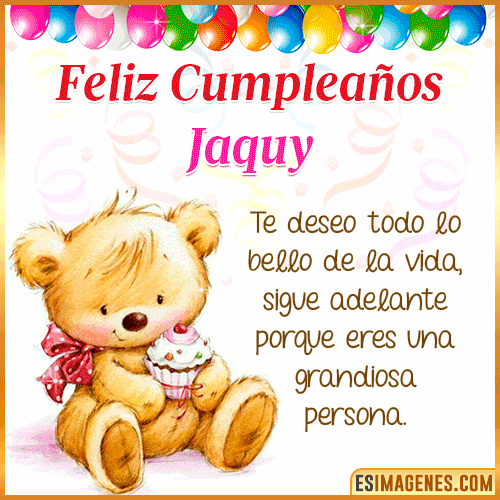 Gif de Feliz Cumpleaños  Jaquy