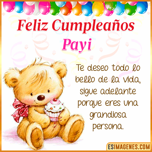 Gif de Feliz Cumpleaños  Payi
