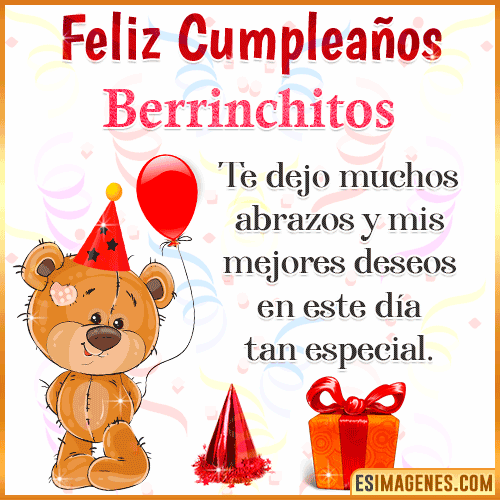 Gif de osito tierno para cumpleaños  Berrinchitos