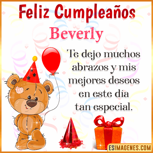Gif de osito tierno para cumpleaños  Beverly