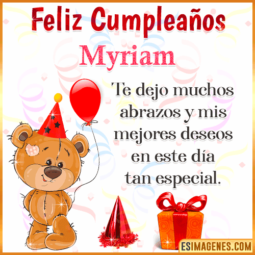Gif de osito tierno para cumpleaños  Myriam