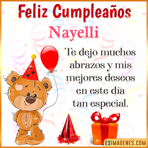 Gif de osito tierno para cumpleaños  Nayelli