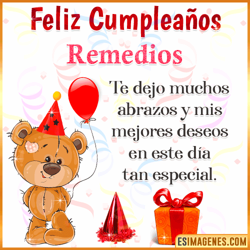 Gif de osito tierno para cumpleaños  Remedios
