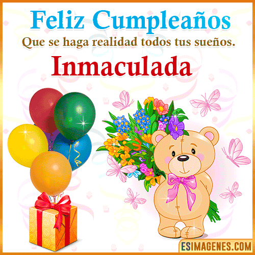 Gif de regalos de cumpleaños para  Inmaculada