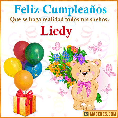 Gif de regalos de cumpleaños para  Liedy