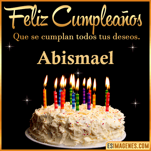Gif de torta de cumpleaños para  Abismael