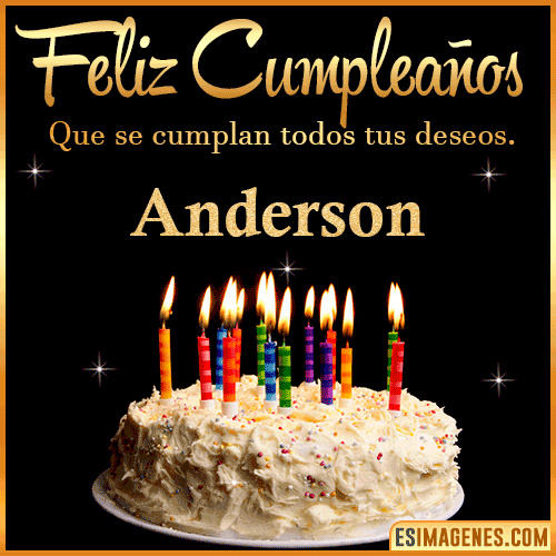 Gif de torta de cumpleaños para  Anderson