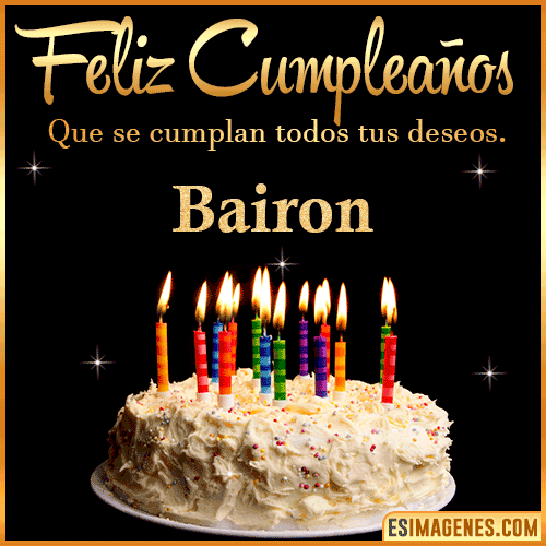 Gif de torta de cumpleaños para  Bairon
