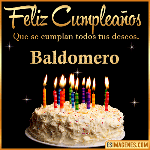 Gif de torta de cumpleaños para  Baldomero