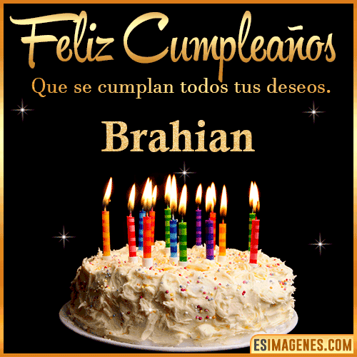 Gif de torta de cumpleaños para  Brahian