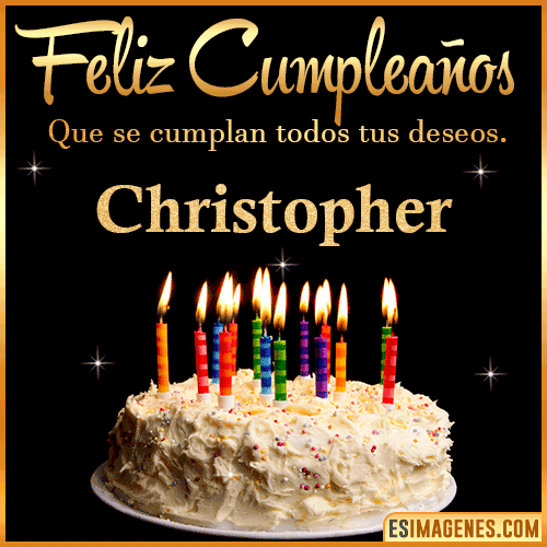 Gif de torta de cumpleaños para  Christopher