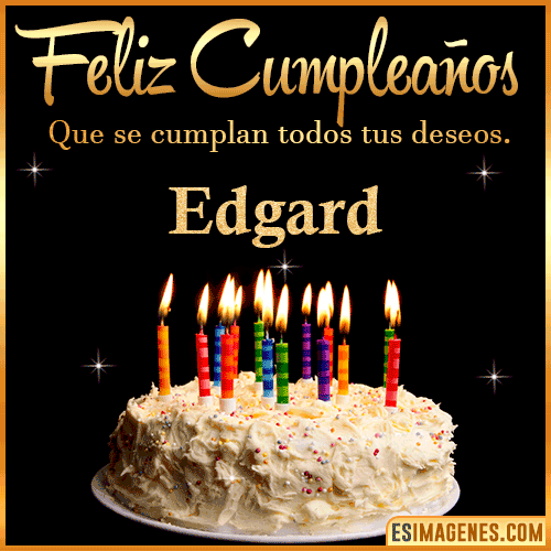 Gif de torta de cumpleaños para  Edgard