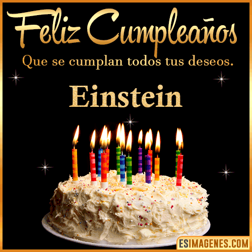 Gif de torta de cumpleaños para  Einstein
