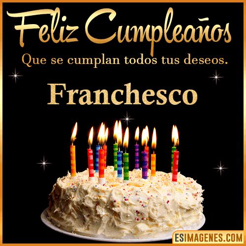 Gif de torta de cumpleaños para  Franchesco