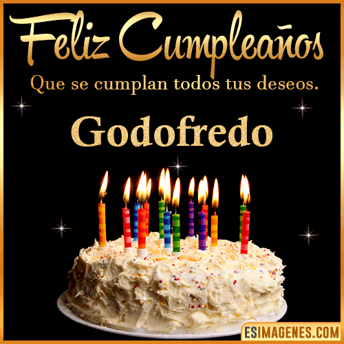 Gif de torta de cumpleaños para  Godofredo