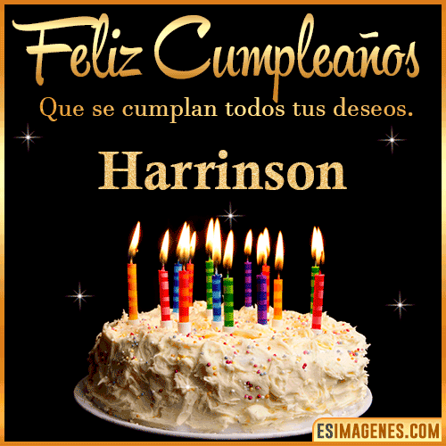Gif de torta de cumpleaños para  Harrinson