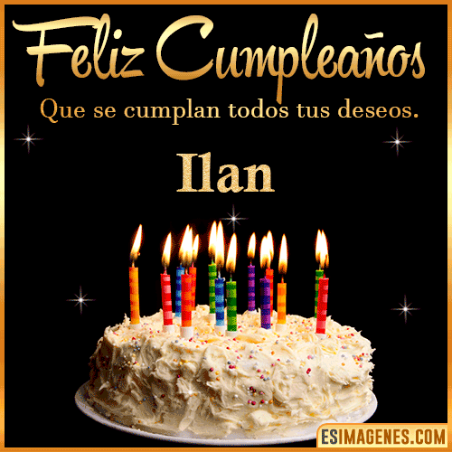 Gif de torta de cumpleaños para  Ilan