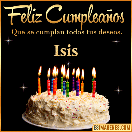 Gif de torta de cumpleaños para  Isis
