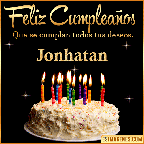 Gif de torta de cumpleaños para  Jonhatan