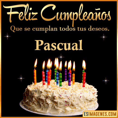Gif de torta de cumpleaños para  Pascual