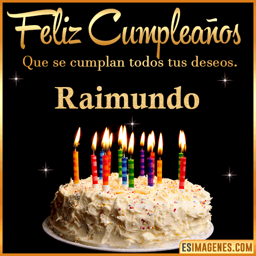 Gif de torta de cumpleaños para  Raimundo