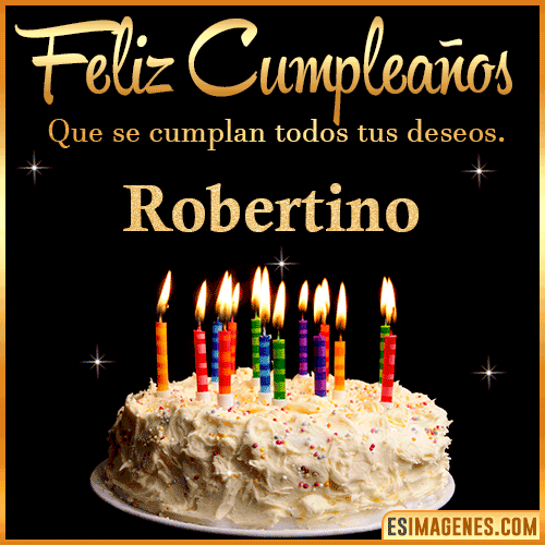 Gif de torta de cumpleaños para  Robertino