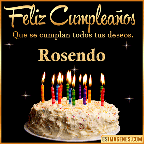 Gif de torta de cumpleaños para  Rosendo