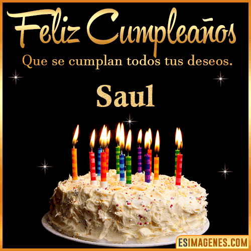 Gif de torta de cumpleaños para  Saul