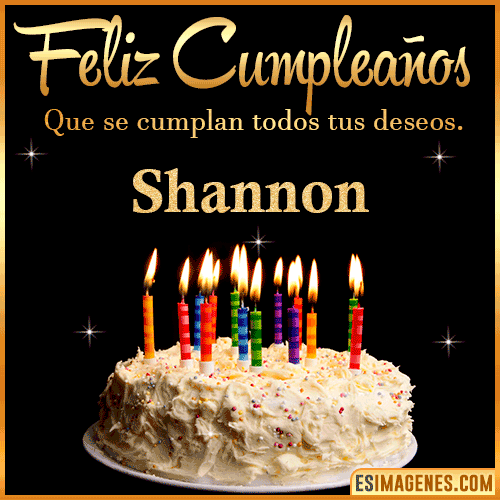 Gif de torta de cumpleaños para  Shannon