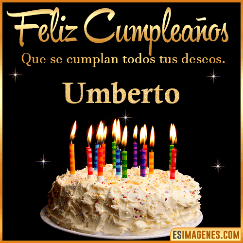 Gif de torta de cumpleaños para  Umberto