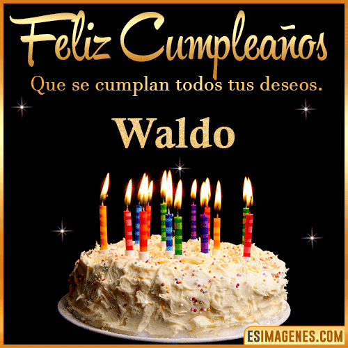 Gif de torta de cumpleaños para  Waldo