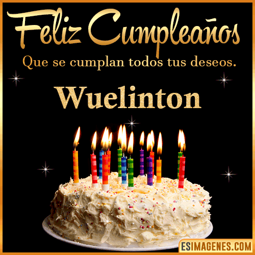 Gif de torta de cumpleaños para  Wuelinton