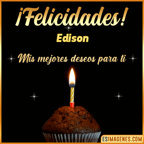 Gif de Felicidades  Edison