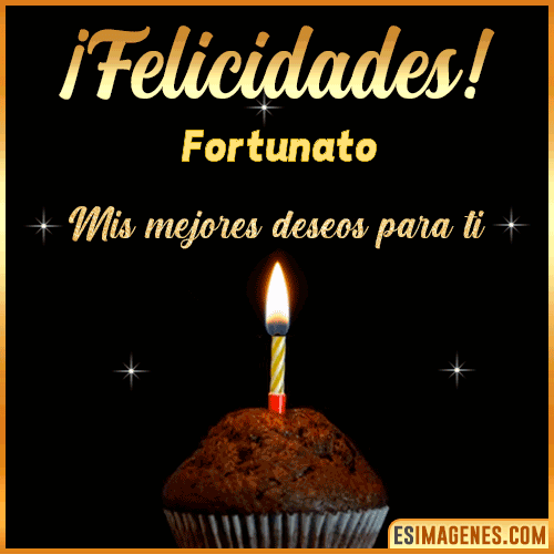Gif de Felicidades  Fortunato
