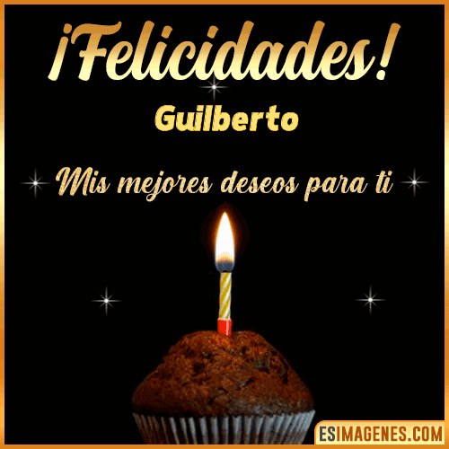 Gif de Felicidades  Guilberto