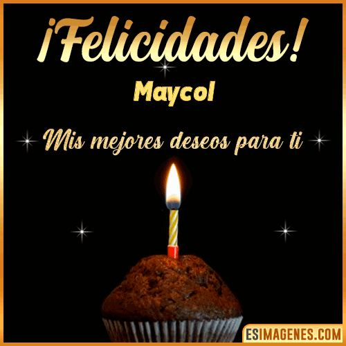 Gif de Felicidades  Maycol