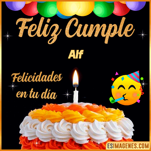 Gif de Feliz Cumple  Alf