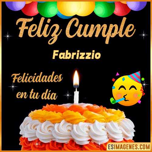 Gif de Feliz Cumple  Fabrizzio