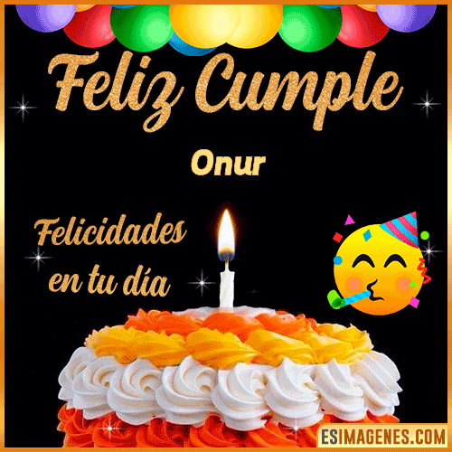 Gif de Feliz Cumple  Onur