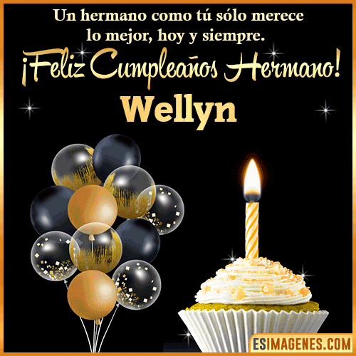 Gif feliz cumpleaños hermano  Wellyn